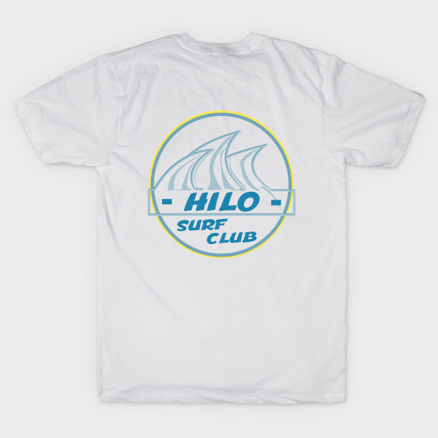 Hilo Surf Club Logo (Left Pocket and Back) T-Shirt by net_ha_ha_ha